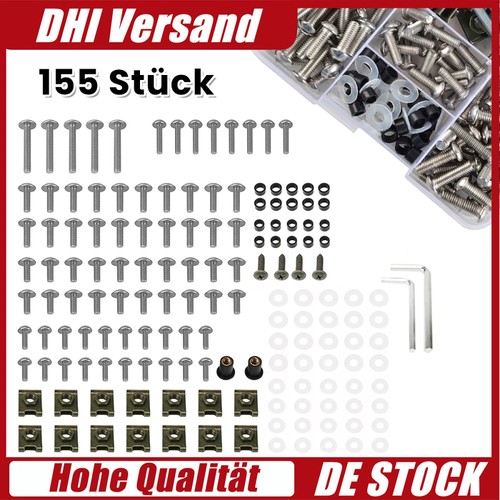 155 teilig edelstahl motorrad - 155-teilig,